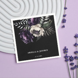 濃いムーディボーホエレガントな結婚式テンプレート スタンダードカクテルナプキン