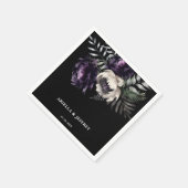 濃いムーディボーホエレガントな結婚式テンプレート スタンダードカクテルナプキン (角)