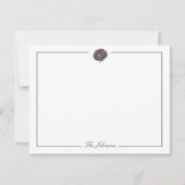 濃いムーディヴィンテージフローラパーソナライズされた文具 ノートカード (正面)