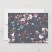 濃いムーディヴィンテージフローラパーソナライズされた文具 ノートカード (裏面)