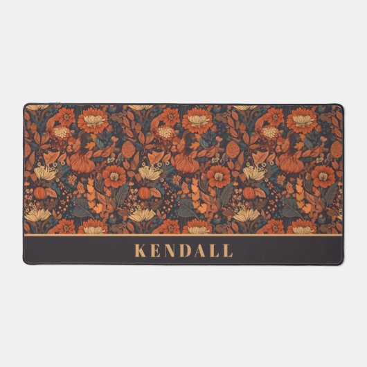 濃いムーディヴィンテージフローラ デスクマット (正面)
