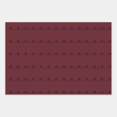 濃いムーディースクリスマス金ゴールド、クリムゾン、プレイド、ブラック ラッピングペーパーシート (正面3)