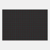 濃いムーディースクリスマス金ゴールド、クリムゾン、プレイド、ブラック ラッピングペーパーシート (正面2)