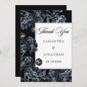 濃いムーディースゴシッ結婚クフローラサンキューカード サンキューカード (正面/裏面)