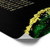 濃いムーディースブラックグリーン青銅製シーティングチャート ポスター (角)