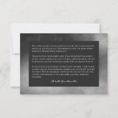 濃いムーディースミッドナイトブラックフォッ結婚グ サンキューカード (裏面)