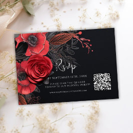 濃いムーディーズQRコード結婚フローラ 出欠カード