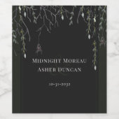 濃いムーディー結婚ゴシック ワインラベル (シングルラベル)