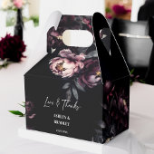 濃いムードのブルゴーニュ色の花結婚式の引き出物 フェイバーボックス