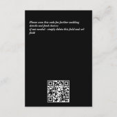 濃いムード紫色の牡丹RSVPカード エンクロージャーカード (裏面)