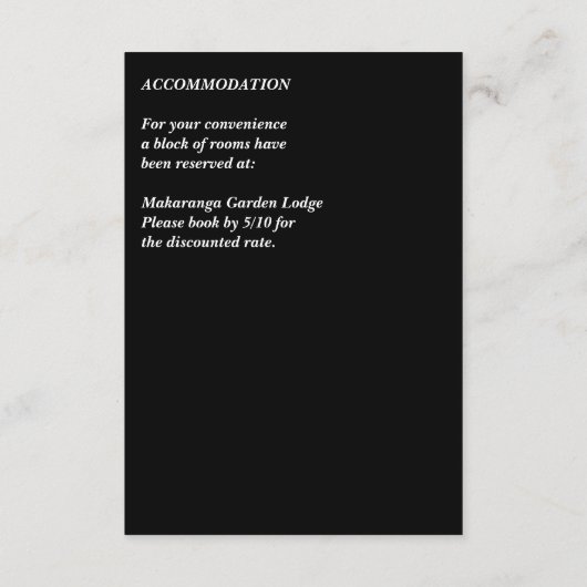 濃いムード結婚紫の牡丹の詳細 エンクロージャーカード (裏面)