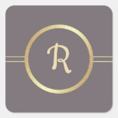 濃いモカ |モノグカスタムラム結婚ズ スクエアシール (正面)