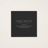 濃いモダングレーのグラデーション名またはビジネス名 (裏面)