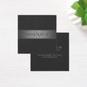 濃いモダングレーのグラデーション名またはビジネス名 (デスク)