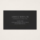 濃いモダングレーのグラデーション名またはビジネス名 (裏面)