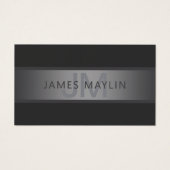 濃いモダングレーのグラデーション名またはビジネス名 (正面)