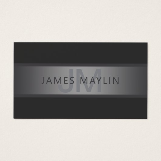 濃いモダングレーのグラデーション名またはビジネス名 (正面)