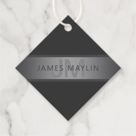 濃いモダングレーのグラデーション名またはビジネス名 フェイバータグ