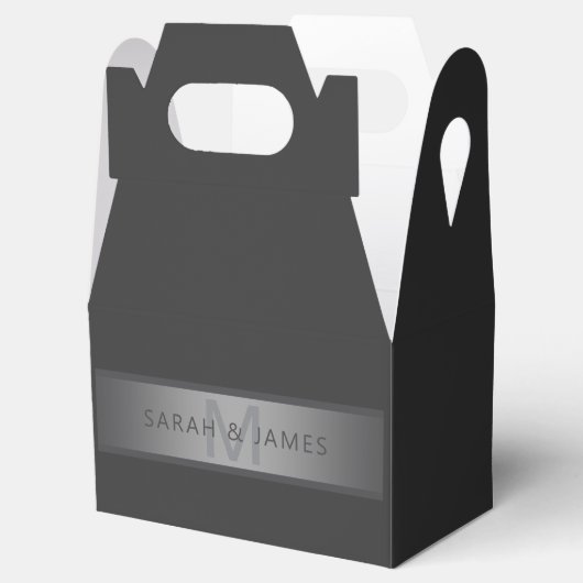 濃いモダングレーのグラデーション名またはビジネス名 フェイバーボックス (オープン)