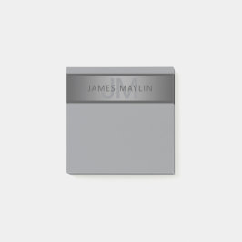 濃いモダングレーのグラデーション名またはビジネス名 ポストイット