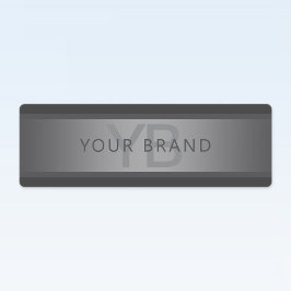 濃いモダングレーのグラデーション名またはビジネス名 ラベル