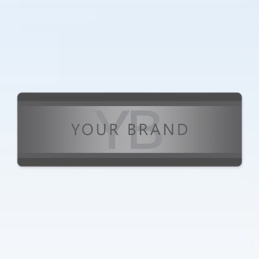 濃いモダングレーのグラデーション名またはビジネス名 ラベル