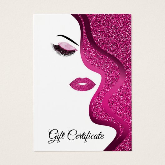 濃いモダンピンクとグリッター効果 (正面)