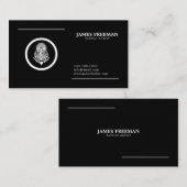 濃いモダン入れ墨のロゴ黒い入れ墨画家 名刺 (正面/裏面)