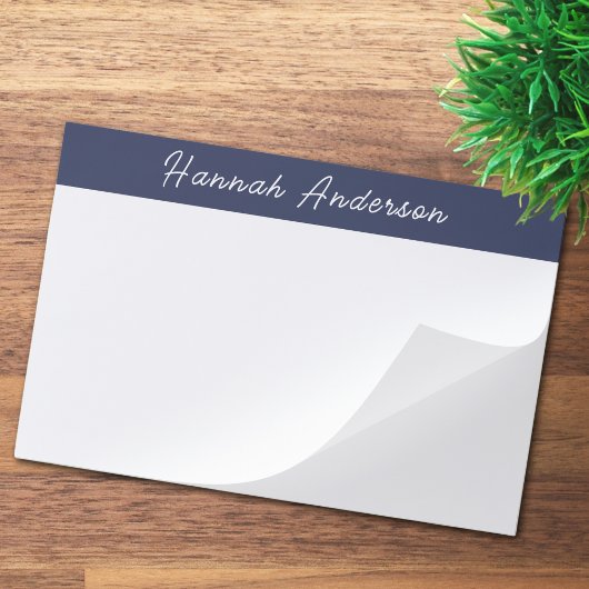 濃いモダン紫モノグラムのフルネーム ペーパーパッド