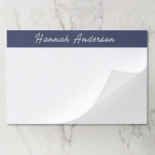 濃いモダン紫モノグラムのフルネーム ペーパーパッド (折り畳み)