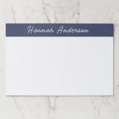 濃いモダン紫モノグラムのフルネーム ペーパーパッド (正面)