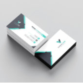 濃いモダン緑 名刺