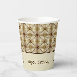 濃いモダン茶色のアクセントを持つパターン 紙コップ