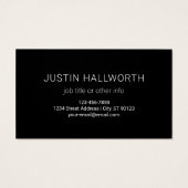 濃いモダン青色のグラデーションと編ミニマル集文字 (裏面)