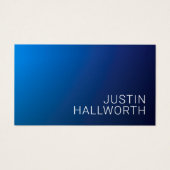 濃いモダン青色のグラデーションと編ミニマル集文字 (正面)