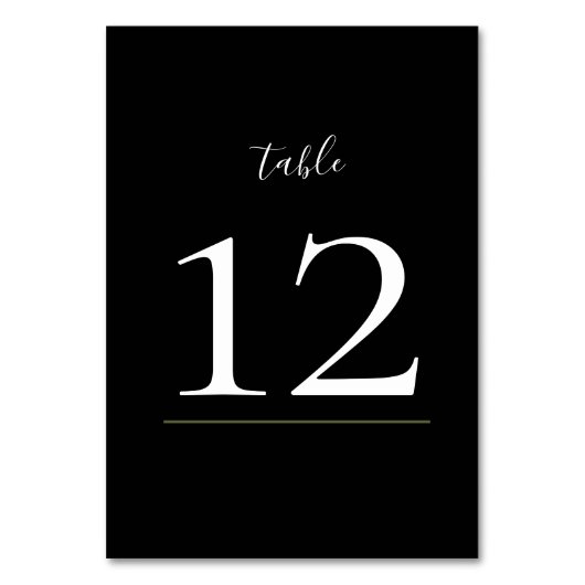 濃いモディーモダン結婚ムのテーブル番号 テーブルナンバー (正面)