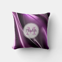 濃いモノグラムの紫色の3Dグラフィック クッション
