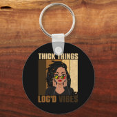 濃いモノLocd Vibes Black History Month キーホルダー (正面)