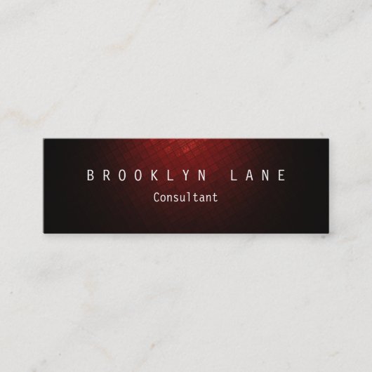 濃いユニーク赤プレーンきれいなスリム スキニー名刺 (正面)