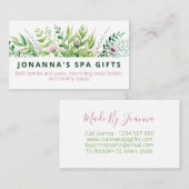 濃いラッシュブーケDIY手作りスキンケアスパ浴 名刺 (正面/裏面)