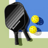 濃いレトログラデーションの虹（名前） ピックルボールラケット