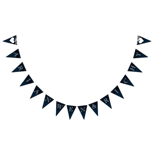 濃いヴィンテージリース バンティングフラッグ (全)