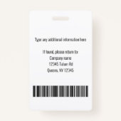 濃い企業のモダン青色の従業員バッジ バッジ (裏面)