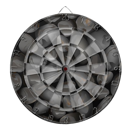 濃い光沢の小石 ダーツボード (正面)