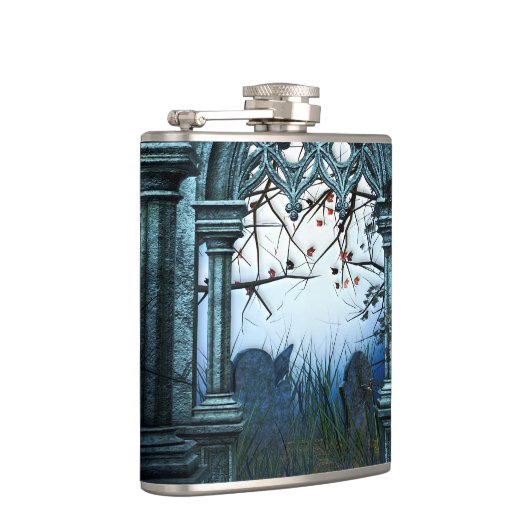 濃い墓地の背景 フラスク (右)