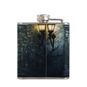 濃い墓地の背景 フラスク (裏面)