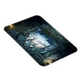 濃い墓地の背景 マグネット (右側)