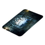 濃い墓地の背景 マグネット (左側)