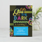 濃い子の誕生日の青いパーティー 招待状 (スタンド正面)