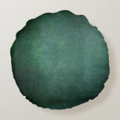 濃い影のグランジ背景 – ティール(緑がかった色)緑 ラウンドクッション (裏面)